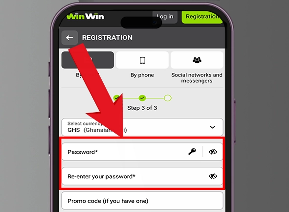 Step 4: Choose a strong password and confirm it