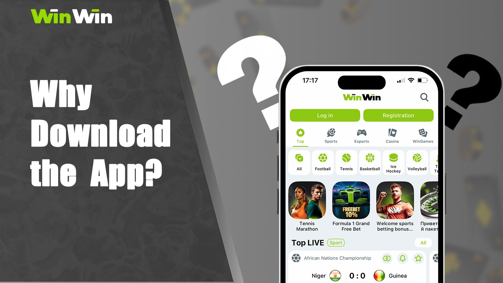 WinWin Mobile App - Betting and Casino
